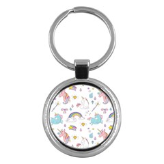 Unicorn Diamond Rainbow Shooting Star Key Chain (round) by Grandong