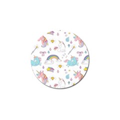 Unicorn Diamond Rainbow Shooting Star Golf Ball Marker by Grandong