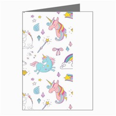 Unicorn Diamond Rainbow Shooting Star Greeting Card by Grandong