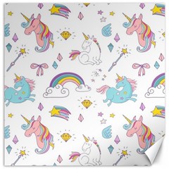 Unicorn Diamond Rainbow Shooting Star Canvas 16  X 16  by Grandong