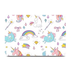 Unicorn Diamond Rainbow Shooting Star Plate Mats by Grandong