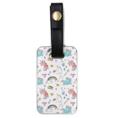 Unicorn Diamond Rainbow Shooting Star Luggage Tag (one Side) by Grandong