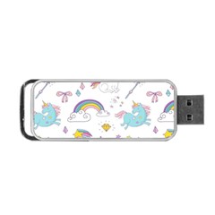 Unicorn Diamond Rainbow Shooting Star Portable Usb Flash (one Side) by Grandong