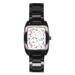 Unicorn Diamond Rainbow Shooting Star Stainless Steel Barrel Watch by Grandong