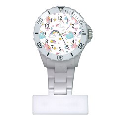 Unicorn Diamond Rainbow Shooting Star Plastic Nurses Watch by Grandong