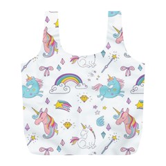 Unicorn Diamond Rainbow Shooting Star Full Print Recycle Bag (l) by Grandong