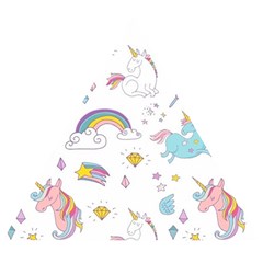 Unicorn Diamond Rainbow Shooting Star Wooden Puzzle Triangle by Grandong