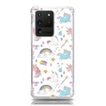 Unicorn Diamond Rainbow Shooting Star Samsung Galaxy S20 Ultra 6.9 Inch TPU UV Case Front