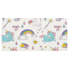 Unicorn Diamond Rainbow Shooting Star Banner And Sign 8  X 4  by Grandong