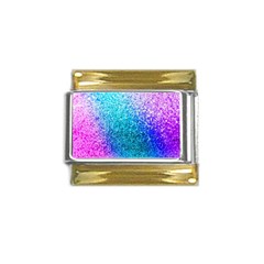 Rainbow Color Colorful Pattern Gold Trim Italian Charm (9mm) by Grandong