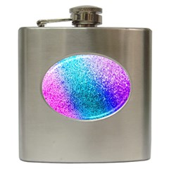 Rainbow Color Colorful Pattern Hip Flask (6 Oz) by Grandong