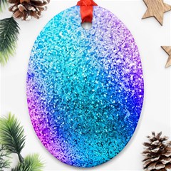 Rainbow Color Colorful Pattern Oval Ornament (two Sides) by Grandong