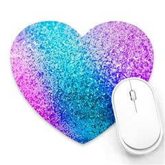 Rainbow Color Colorful Pattern Heart Mousepad by Grandong