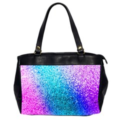 Rainbow Color Colorful Pattern Oversize Office Handbag (2 Sides) by Grandong