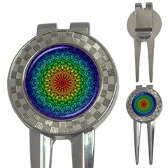 Rainbow Mandala Abstract Pastel Pattern 3-in-1 Golf Divots by Grandong