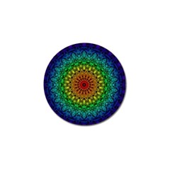 Rainbow Mandala Abstract Pastel Pattern Golf Ball Marker by Grandong