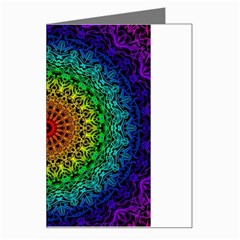 Rainbow Mandala Abstract Pastel Pattern Greeting Card by Grandong