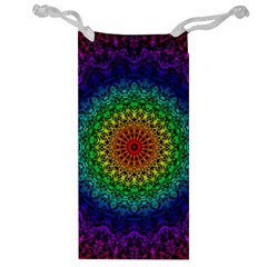 Rainbow Mandala Abstract Pastel Pattern Jewelry Bag by Grandong