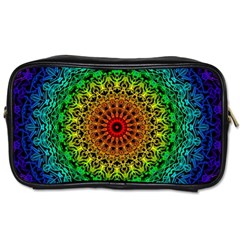 Rainbow Mandala Abstract Pastel Pattern Toiletries Bag (one Side) by Grandong