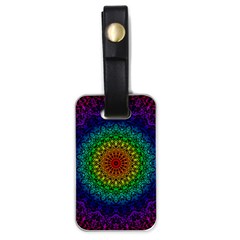 Rainbow Mandala Abstract Pastel Pattern Luggage Tag (one Side) by Grandong