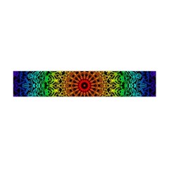 Rainbow Mandala Abstract Pastel Pattern Premium Plush Fleece Scarf (mini) by Grandong