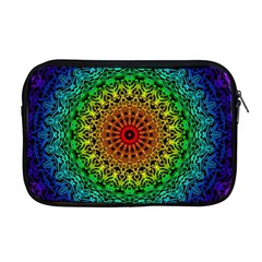 Rainbow Mandala Abstract Pastel Pattern Apple Macbook Pro 17  Zipper Case by Grandong