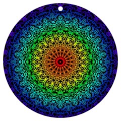 Rainbow Mandala Abstract Pastel Pattern Uv Print Acrylic Ornament Round by Grandong