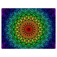 Rainbow Mandala Abstract Pastel Pattern Two Sides Premium Plush Fleece Blanket (extra Small) by Grandong