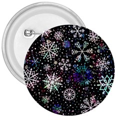 Shiny Winter Snowflake 3  Buttons by Grandong