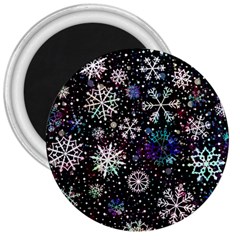 Shiny Winter Snowflake 3  Magnets by Grandong