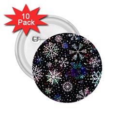 Shiny Winter Snowflake 2 25  Buttons (10 Pack)  by Grandong