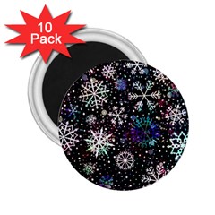 Shiny Winter Snowflake 2 25  Magnets (10 Pack)  by Grandong