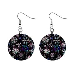 Shiny Winter Snowflake Mini Button Earrings by Grandong