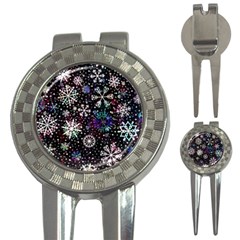 Shiny Winter Snowflake 3-in-1 Golf Divots by Grandong