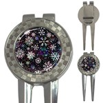 Shiny Winter Snowflake 3-in-1 Golf Divots Front