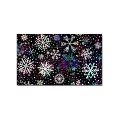 Shiny Winter Snowflake Sticker Rectangular (100 Pack) by Grandong