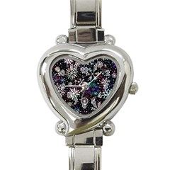 Shiny Winter Snowflake Heart Italian Charm Watch by Grandong