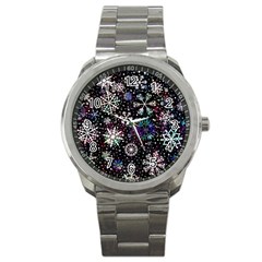 Shiny Winter Snowflake Sport Metal Watch by Grandong