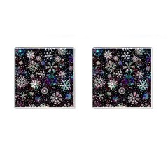 Shiny Winter Snowflake Cufflinks (square) by Grandong