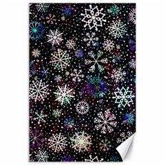 Shiny Winter Snowflake Canvas 24  X 36  by Grandong