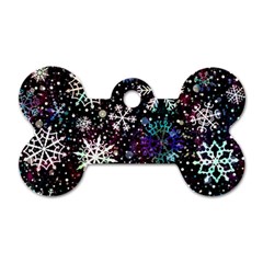 Shiny Winter Snowflake Dog Tag Bone (one Side) by Grandong