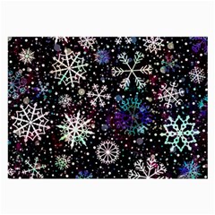 Shiny Winter Snowflake Large Glasses Cloth (2 Sides) by Grandong