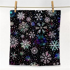 Shiny Winter Snowflake Face Towel by Grandong