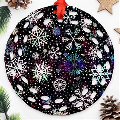 Shiny Winter Snowflake Ornament (round Filigree) by Grandong