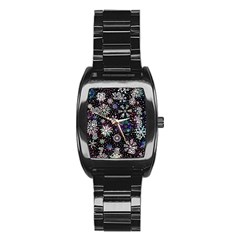 Shiny Winter Snowflake Stainless Steel Barrel Watch by Grandong