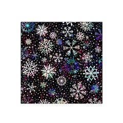 Shiny Winter Snowflake Satin Bandana Scarf 22  X 22  by Grandong