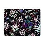 Shiny Winter Snowflake Premium Plush Fleece Blanket (Mini) 35 x27  Blanket Front