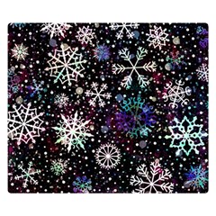 Shiny Winter Snowflake Premium Plush Fleece Blanket (small) by Grandong