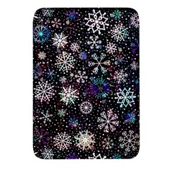 Shiny Winter Snowflake Rectangular Glass Fridge Magnet (4 Pack) by Grandong