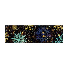 Gold Teal Snowflakes Sticker (bumper)